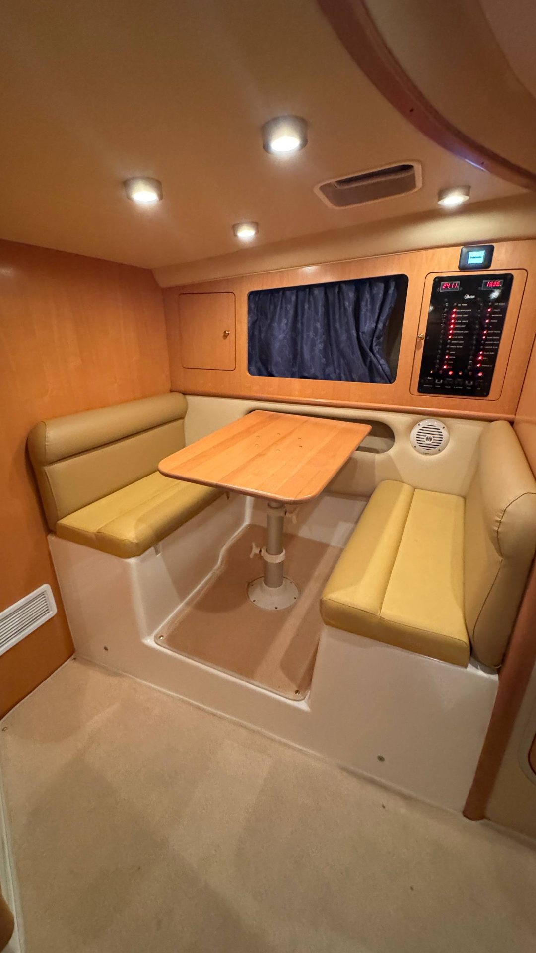 Finished cabin with dinette.